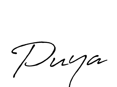 if you are searching for the best signature style for your name Puya. so please give up your signature search. here we have designed multiple signature styles  using Antro_Vectra_Bolder. Puya signature style 7 images and pictures png