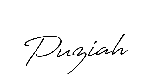 Also You can easily find your signature by using the search form. We will create Puziah name handwritten signature images for you free of cost using Antro_Vectra_Bolder sign style. Puziah signature style 7 images and pictures png