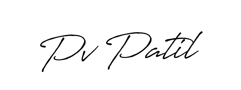 Make a beautiful signature design for name Pv Patil. Use this online signature maker to create a handwritten signature for free. Pv Patil signature style 7 images and pictures png