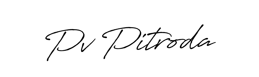 Antro_Vectra_Bolder is a professional signature style that is perfect for those who want to add a touch of class to their signature. It is also a great choice for those who want to make their signature more unique. Get Pv Pitroda name to fancy signature for free. Pv Pitroda signature style 7 images and pictures png