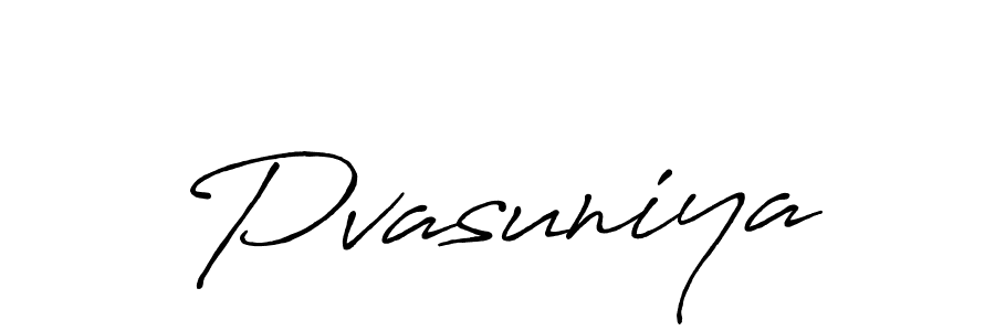 if you are searching for the best signature style for your name Pvasuniya. so please give up your signature search. here we have designed multiple signature styles  using Antro_Vectra_Bolder. Pvasuniya signature style 7 images and pictures png