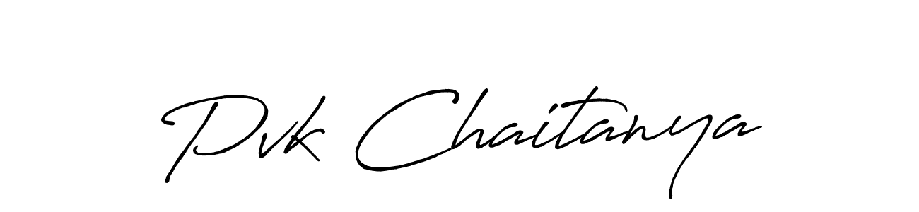 How to make Pvk Chaitanya signature? Antro_Vectra_Bolder is a professional autograph style. Create handwritten signature for Pvk Chaitanya name. Pvk Chaitanya signature style 7 images and pictures png