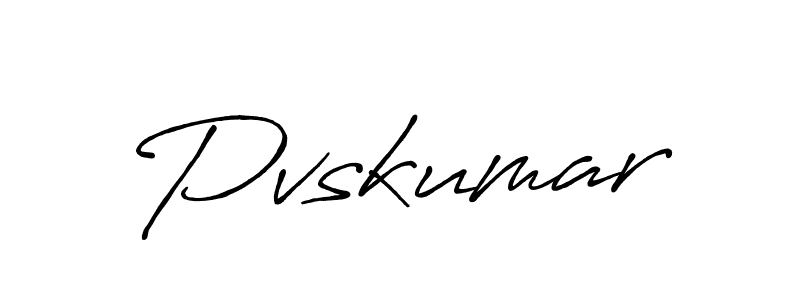 Make a beautiful signature design for name Pvskumar. With this signature (Antro_Vectra_Bolder) style, you can create a handwritten signature for free. Pvskumar signature style 7 images and pictures png