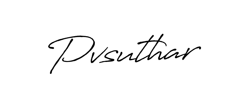 Create a beautiful signature design for name Pvsuthar. With this signature (Antro_Vectra_Bolder) fonts, you can make a handwritten signature for free. Pvsuthar signature style 7 images and pictures png
