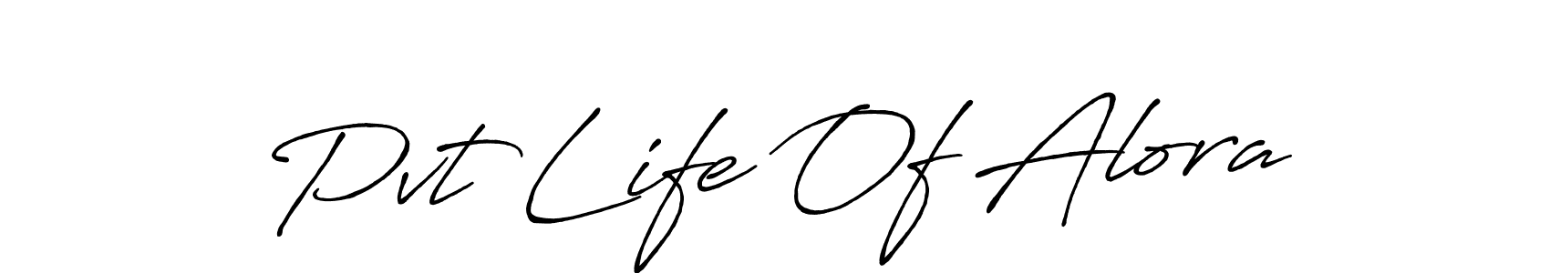 How to make Pvt Life Of Alora name signature. Use Antro_Vectra_Bolder style for creating short signs online. This is the latest handwritten sign. Pvt Life Of Alora signature style 7 images and pictures png