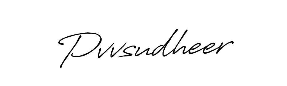 How to Draw Pvvsudheer signature style? Antro_Vectra_Bolder is a latest design signature styles for name Pvvsudheer. Pvvsudheer signature style 7 images and pictures png