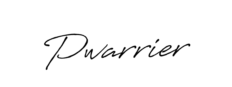 How to make Pwarrier signature? Antro_Vectra_Bolder is a professional autograph style. Create handwritten signature for Pwarrier name. Pwarrier signature style 7 images and pictures png