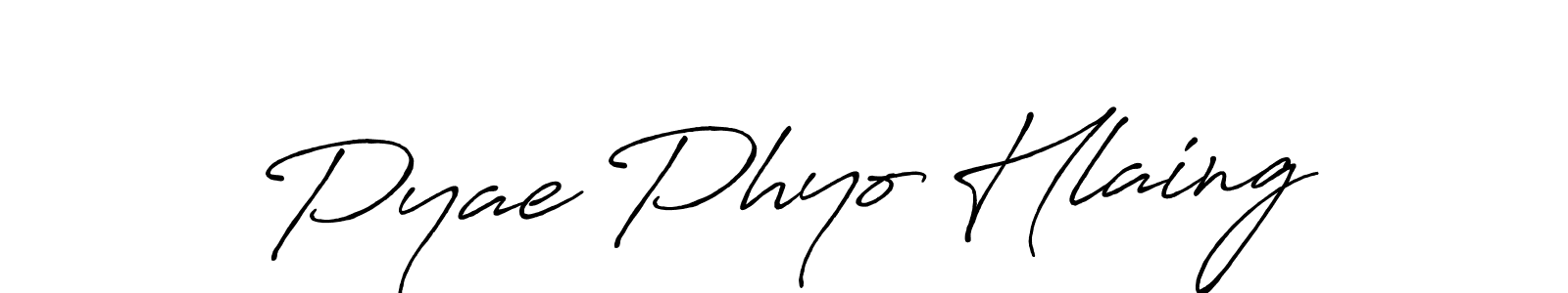 Antro_Vectra_Bolder is a professional signature style that is perfect for those who want to add a touch of class to their signature. It is also a great choice for those who want to make their signature more unique. Get Pyae Phyo Hlaing name to fancy signature for free. Pyae Phyo Hlaing signature style 7 images and pictures png