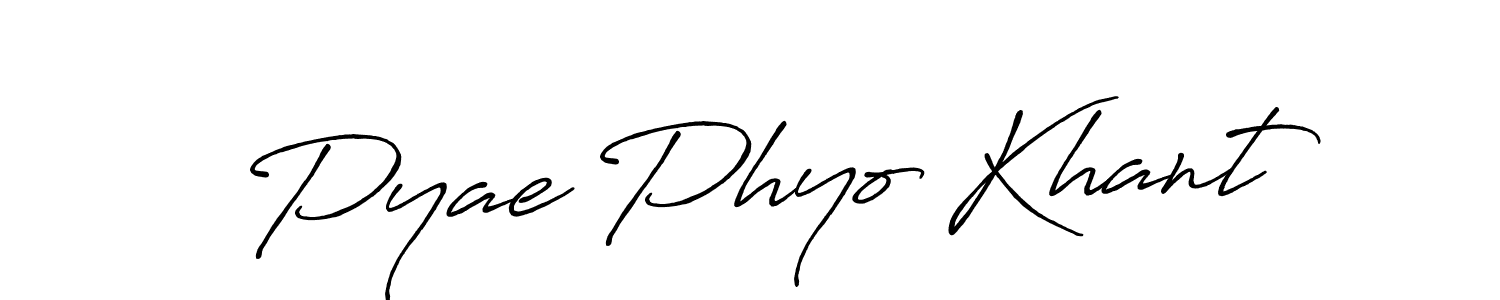 Antro_Vectra_Bolder is a professional signature style that is perfect for those who want to add a touch of class to their signature. It is also a great choice for those who want to make their signature more unique. Get Pyae Phyo Khant name to fancy signature for free. Pyae Phyo Khant signature style 7 images and pictures png