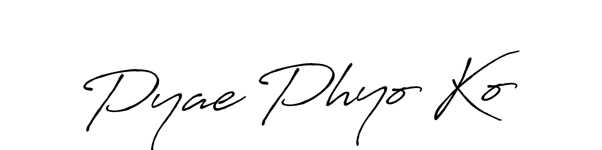 Also we have Pyae Phyo Ko name is the best signature style. Create professional handwritten signature collection using Antro_Vectra_Bolder autograph style. Pyae Phyo Ko signature style 7 images and pictures png
