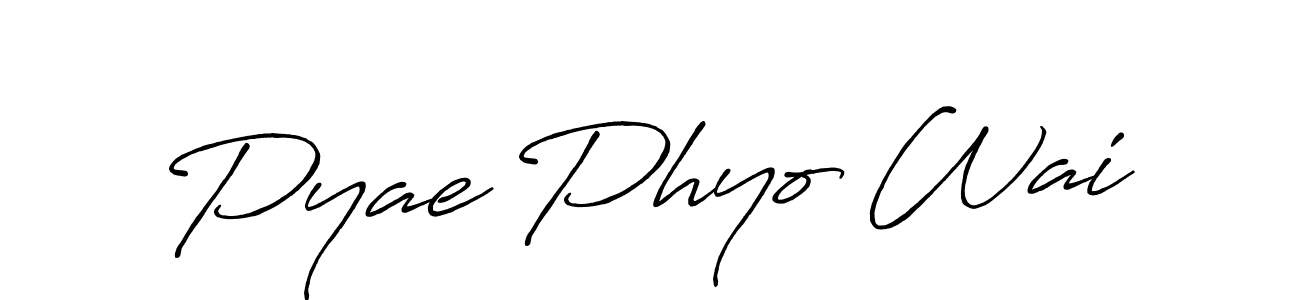 It looks lik you need a new signature style for name Pyae Phyo Wai. Design unique handwritten (Antro_Vectra_Bolder) signature with our free signature maker in just a few clicks. Pyae Phyo Wai signature style 7 images and pictures png