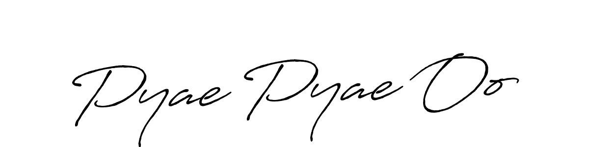 The best way (Antro_Vectra_Bolder) to make a short signature is to pick only two or three words in your name. The name Pyae Pyae Oo include a total of six letters. For converting this name. Pyae Pyae Oo signature style 7 images and pictures png