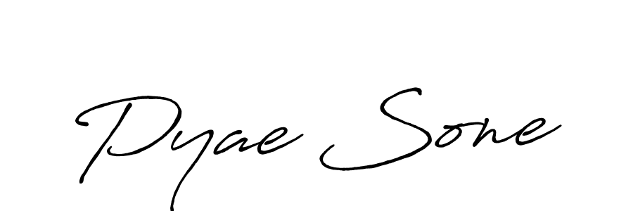 Similarly Antro_Vectra_Bolder is the best handwritten signature design. Signature creator online .You can use it as an online autograph creator for name Pyae Sone. Pyae Sone signature style 7 images and pictures png