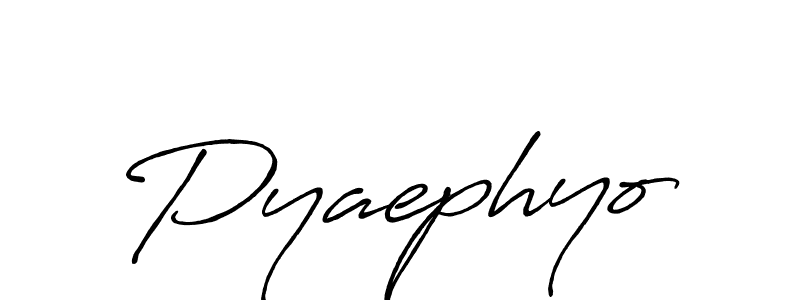 How to make Pyaephyo signature? Antro_Vectra_Bolder is a professional autograph style. Create handwritten signature for Pyaephyo name. Pyaephyo signature style 7 images and pictures png