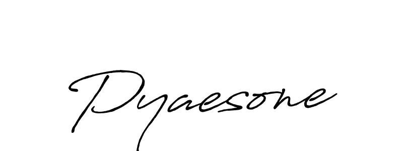 Make a beautiful signature design for name Pyaesone. With this signature (Antro_Vectra_Bolder) style, you can create a handwritten signature for free. Pyaesone signature style 7 images and pictures png