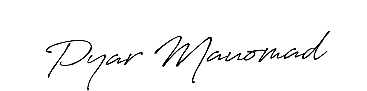 This is the best signature style for the Pyar Mauomad name. Also you like these signature font (Antro_Vectra_Bolder). Mix name signature. Pyar Mauomad signature style 7 images and pictures png