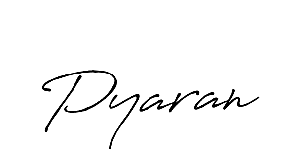 Make a beautiful signature design for name Pyaran. With this signature (Antro_Vectra_Bolder) style, you can create a handwritten signature for free. Pyaran signature style 7 images and pictures png