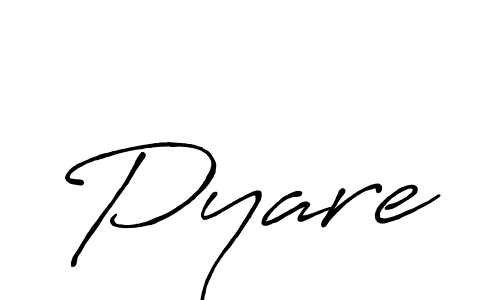 Make a beautiful signature design for name Pyare. With this signature (Antro_Vectra_Bolder) style, you can create a handwritten signature for free. Pyare signature style 7 images and pictures png