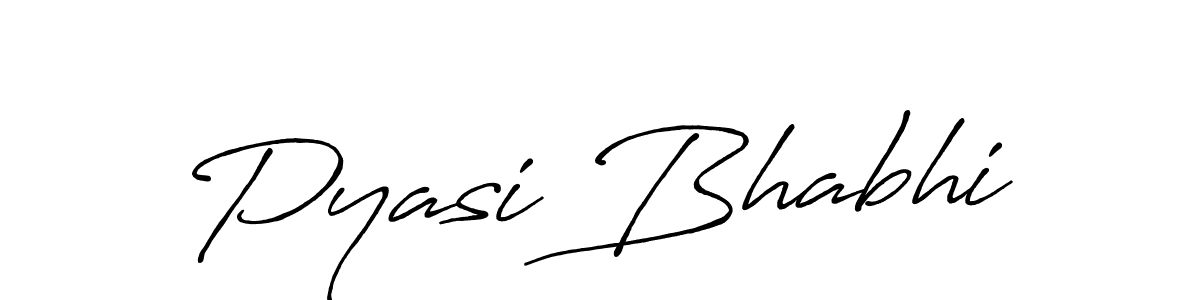 Pyasi Bhabhi stylish signature style. Best Handwritten Sign (Antro_Vectra_Bolder) for my name. Handwritten Signature Collection Ideas for my name Pyasi Bhabhi. Pyasi Bhabhi signature style 7 images and pictures png