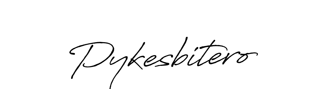 Use a signature maker to create a handwritten signature online. With this signature software, you can design (Antro_Vectra_Bolder) your own signature for name Pykesbitero. Pykesbitero signature style 7 images and pictures png