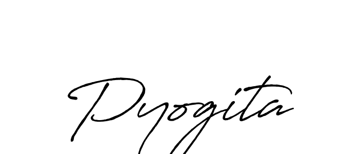 Design your own signature with our free online signature maker. With this signature software, you can create a handwritten (Antro_Vectra_Bolder) signature for name Pyogita. Pyogita signature style 7 images and pictures png