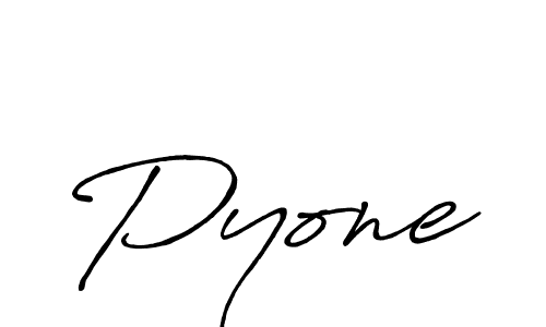 Make a beautiful signature design for name Pyone. With this signature (Antro_Vectra_Bolder) style, you can create a handwritten signature for free. Pyone signature style 7 images and pictures png