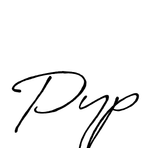 How to make Pyp signature? Antro_Vectra_Bolder is a professional autograph style. Create handwritten signature for Pyp name. Pyp signature style 7 images and pictures png