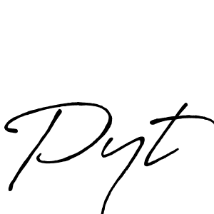 Similarly Antro_Vectra_Bolder is the best handwritten signature design. Signature creator online .You can use it as an online autograph creator for name Pyt. Pyt signature style 7 images and pictures png