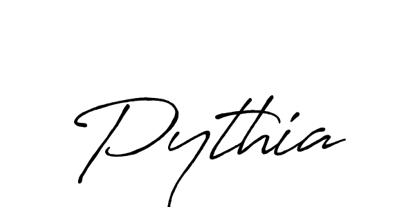 Use a signature maker to create a handwritten signature online. With this signature software, you can design (Antro_Vectra_Bolder) your own signature for name Pythia. Pythia signature style 7 images and pictures png