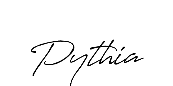 Pythia stylish signature style. Best Handwritten Sign (Antro_Vectra_Bolder) for my name. Handwritten Signature Collection Ideas for my name Pythia. Pythia signature style 7 images and pictures png