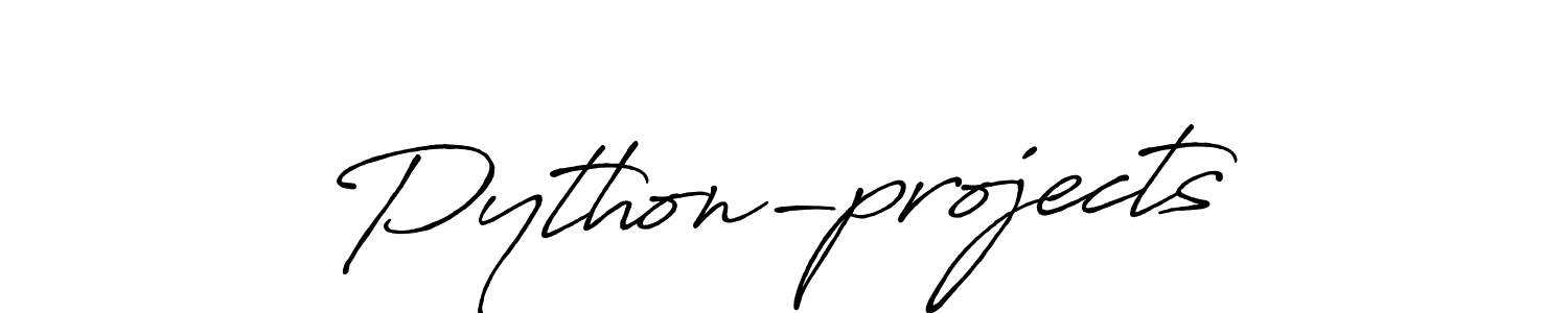 Python-projects stylish signature style. Best Handwritten Sign (Antro_Vectra_Bolder) for my name. Handwritten Signature Collection Ideas for my name Python-projects. Python-projects signature style 7 images and pictures png