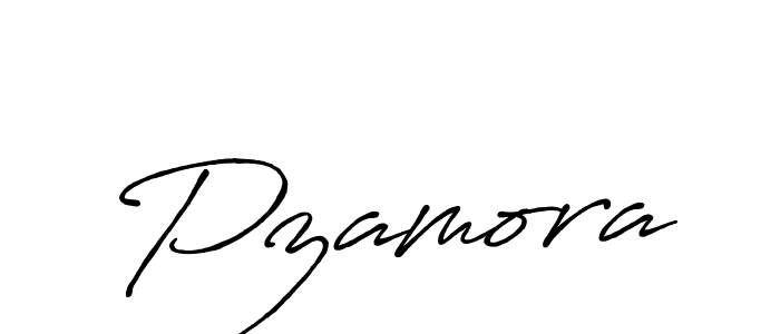 How to make Pzamora name signature. Use Antro_Vectra_Bolder style for creating short signs online. This is the latest handwritten sign. Pzamora signature style 7 images and pictures png