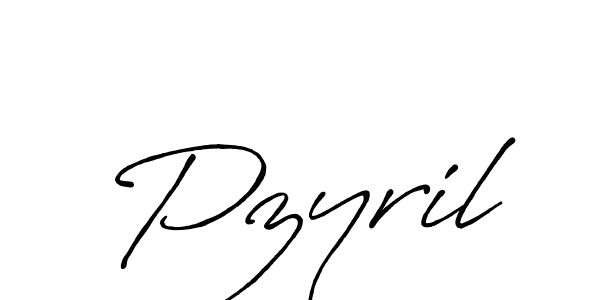 Pzyril stylish signature style. Best Handwritten Sign (Antro_Vectra_Bolder) for my name. Handwritten Signature Collection Ideas for my name Pzyril. Pzyril signature style 7 images and pictures png