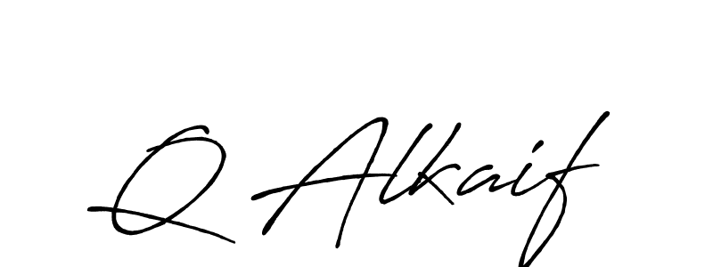 Also You can easily find your signature by using the search form. We will create Q Alkaif name handwritten signature images for you free of cost using Antro_Vectra_Bolder sign style. Q Alkaif signature style 7 images and pictures png