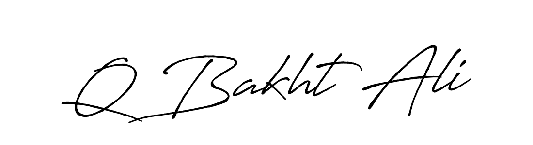 You should practise on your own different ways (Antro_Vectra_Bolder) to write your name (Q Bakht Ali) in signature. don't let someone else do it for you. Q Bakht Ali signature style 7 images and pictures png
