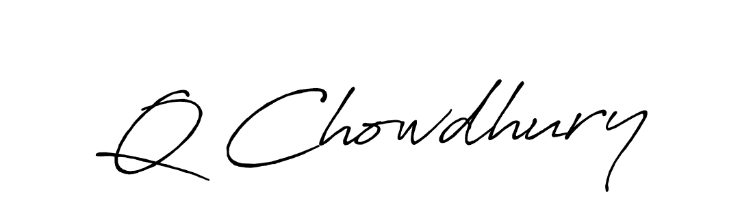 Similarly Antro_Vectra_Bolder is the best handwritten signature design. Signature creator online .You can use it as an online autograph creator for name Q Chowdhury. Q Chowdhury signature style 7 images and pictures png