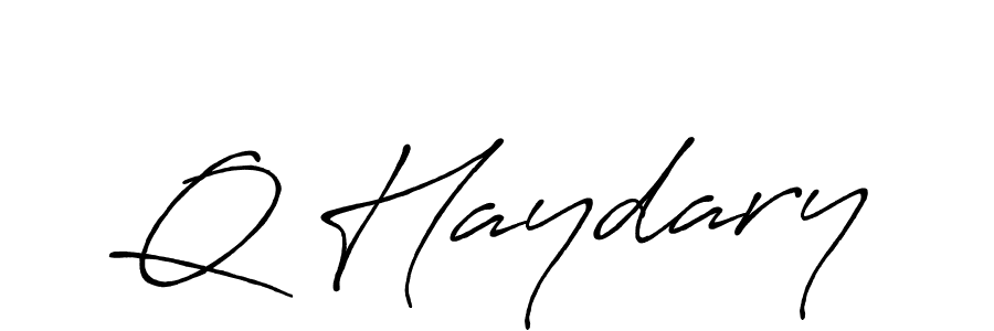 Q Haydary stylish signature style. Best Handwritten Sign (Antro_Vectra_Bolder) for my name. Handwritten Signature Collection Ideas for my name Q Haydary. Q Haydary signature style 7 images and pictures png