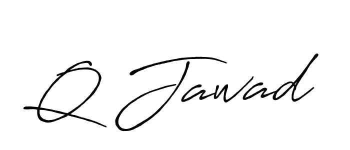 Also we have Q Jawad name is the best signature style. Create professional handwritten signature collection using Antro_Vectra_Bolder autograph style. Q Jawad signature style 7 images and pictures png