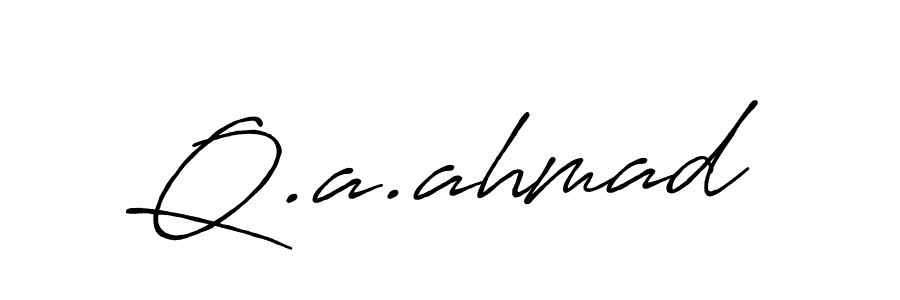 Use a signature maker to create a handwritten signature online. With this signature software, you can design (Antro_Vectra_Bolder) your own signature for name Q.a.ahmad. Q.a.ahmad signature style 7 images and pictures png