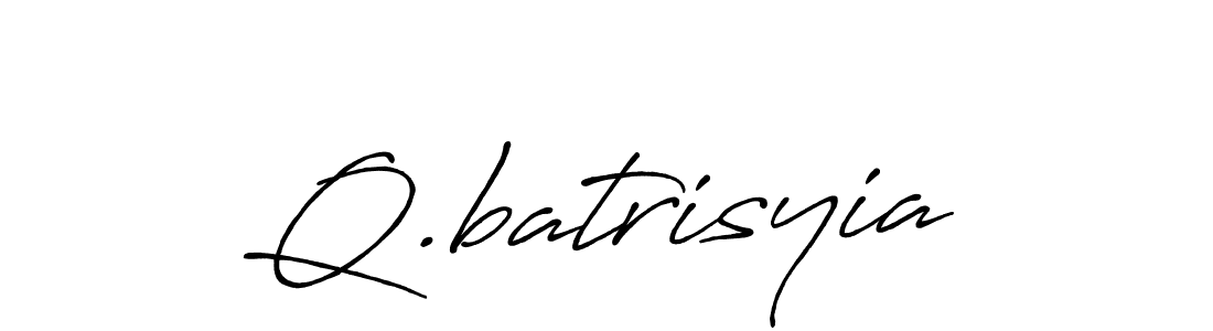 Also we have Q.batrisyia name is the best signature style. Create professional handwritten signature collection using Antro_Vectra_Bolder autograph style. Q.batrisyia signature style 7 images and pictures png