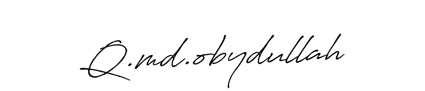 if you are searching for the best signature style for your name Q.md.obydullah. so please give up your signature search. here we have designed multiple signature styles  using Antro_Vectra_Bolder. Q.md.obydullah signature style 7 images and pictures png