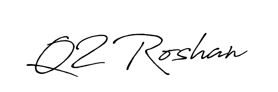 Q2 Roshan stylish signature style. Best Handwritten Sign (Antro_Vectra_Bolder) for my name. Handwritten Signature Collection Ideas for my name Q2 Roshan. Q2 Roshan signature style 7 images and pictures png