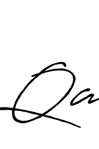 How to make Qa signature? Antro_Vectra_Bolder is a professional autograph style. Create handwritten signature for Qa name. Qa signature style 7 images and pictures png