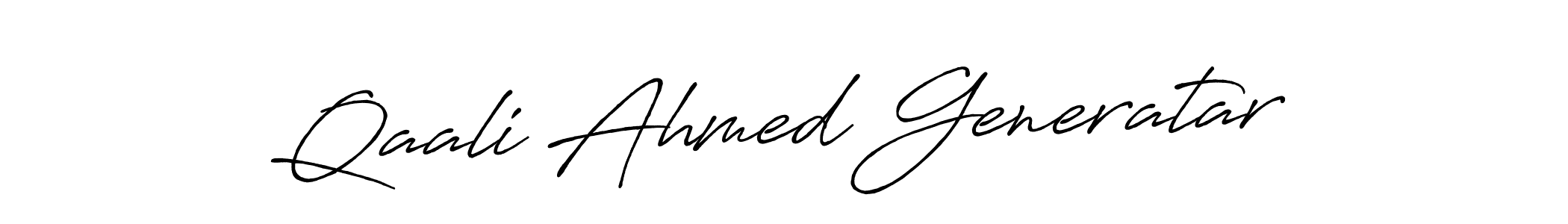 Make a beautiful signature design for name Qaali Ahmed Generatar. Use this online signature maker to create a handwritten signature for free. Qaali Ahmed Generatar signature style 7 images and pictures png