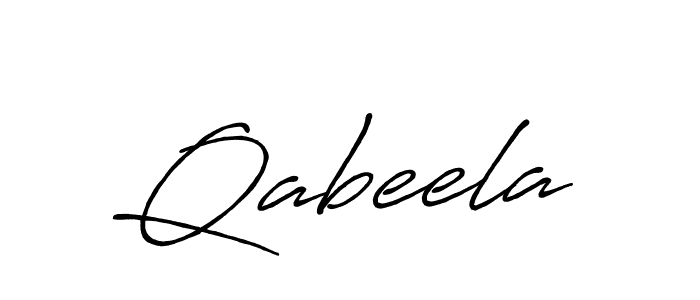 Use a signature maker to create a handwritten signature online. With this signature software, you can design (Antro_Vectra_Bolder) your own signature for name Qabeela. Qabeela signature style 7 images and pictures png