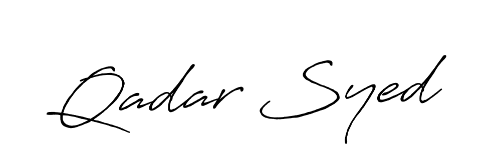 if you are searching for the best signature style for your name Qadar Syed. so please give up your signature search. here we have designed multiple signature styles  using Antro_Vectra_Bolder. Qadar Syed signature style 7 images and pictures png