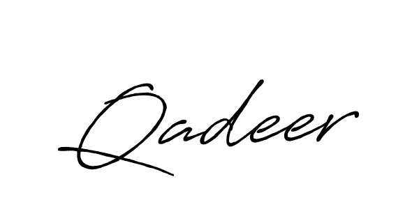 Design your own signature with our free online signature maker. With this signature software, you can create a handwritten (Antro_Vectra_Bolder) signature for name Qadeer. Qadeer signature style 7 images and pictures png