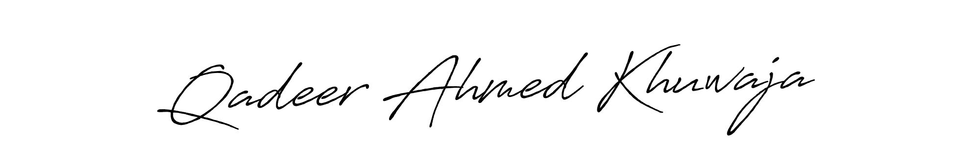 Make a beautiful signature design for name Qadeer Ahmed Khuwaja. Use this online signature maker to create a handwritten signature for free. Qadeer Ahmed Khuwaja signature style 7 images and pictures png