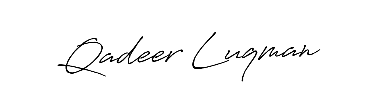 Once you've used our free online signature maker to create your best signature Antro_Vectra_Bolder style, it's time to enjoy all of the benefits that Qadeer Luqman name signing documents. Qadeer Luqman signature style 7 images and pictures png