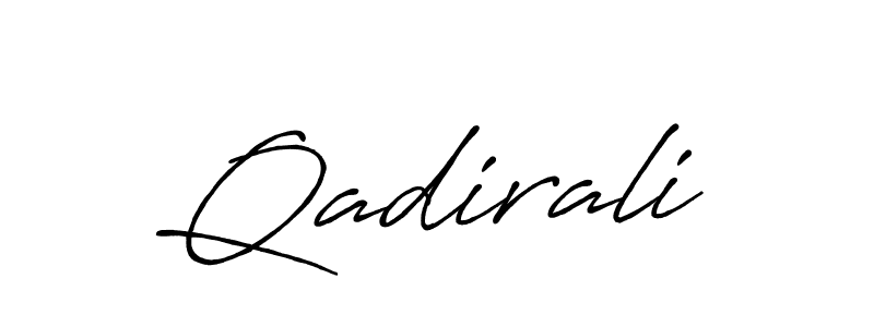 Make a beautiful signature design for name Qadirali. With this signature (Antro_Vectra_Bolder) style, you can create a handwritten signature for free. Qadirali signature style 7 images and pictures png